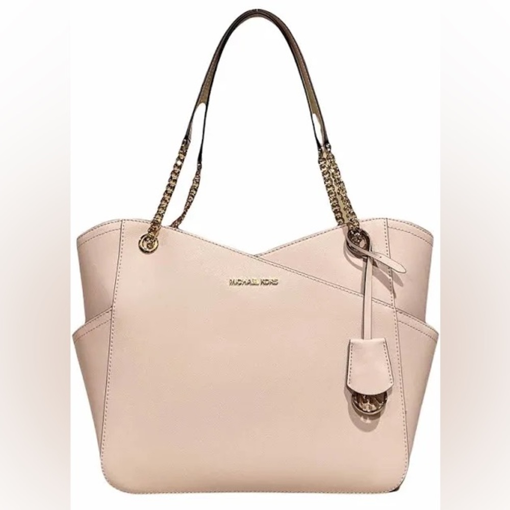 NWT MK Michael Kors Jet Set Large Shoulder Bag Chain Tote Purse with Dustbag